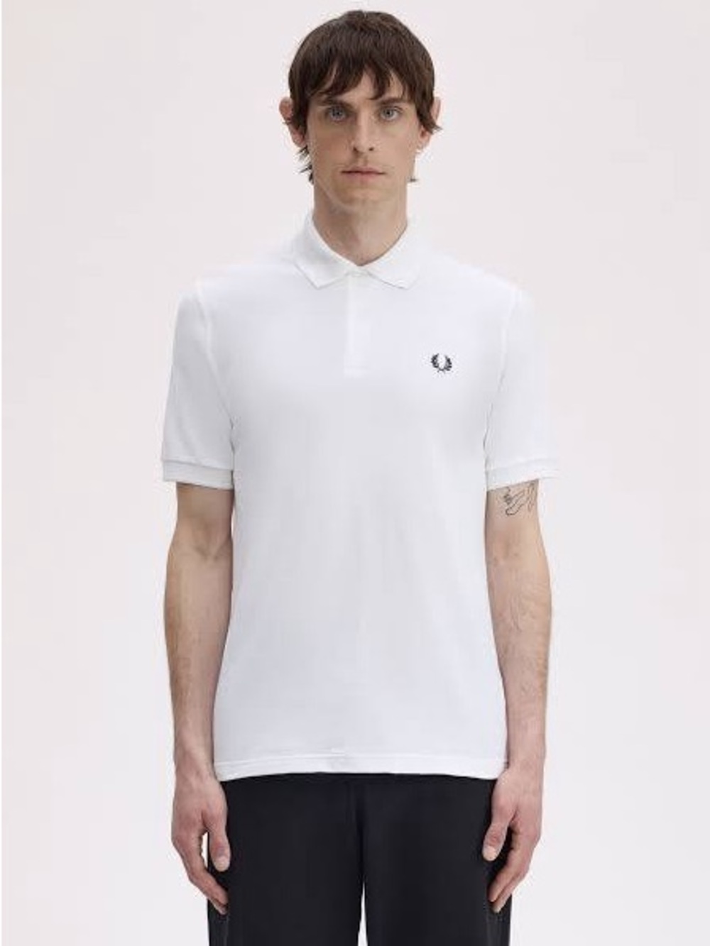 Fred Perry Classic White Polo with Green Shirt XL
